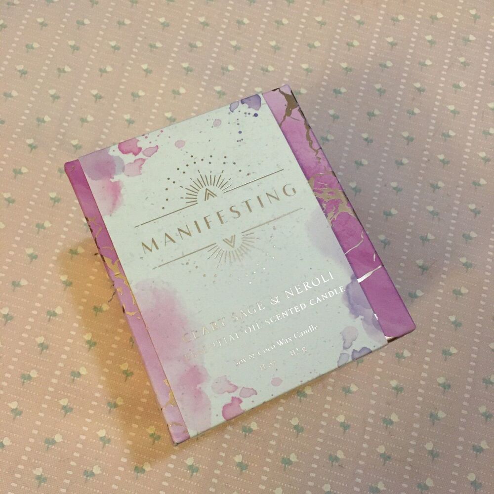 Manifesting 11 oz Candle Clary sage & Neroli essential oil scented Soy & Coco